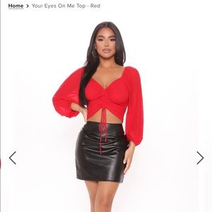 Red Fashion Nova Top